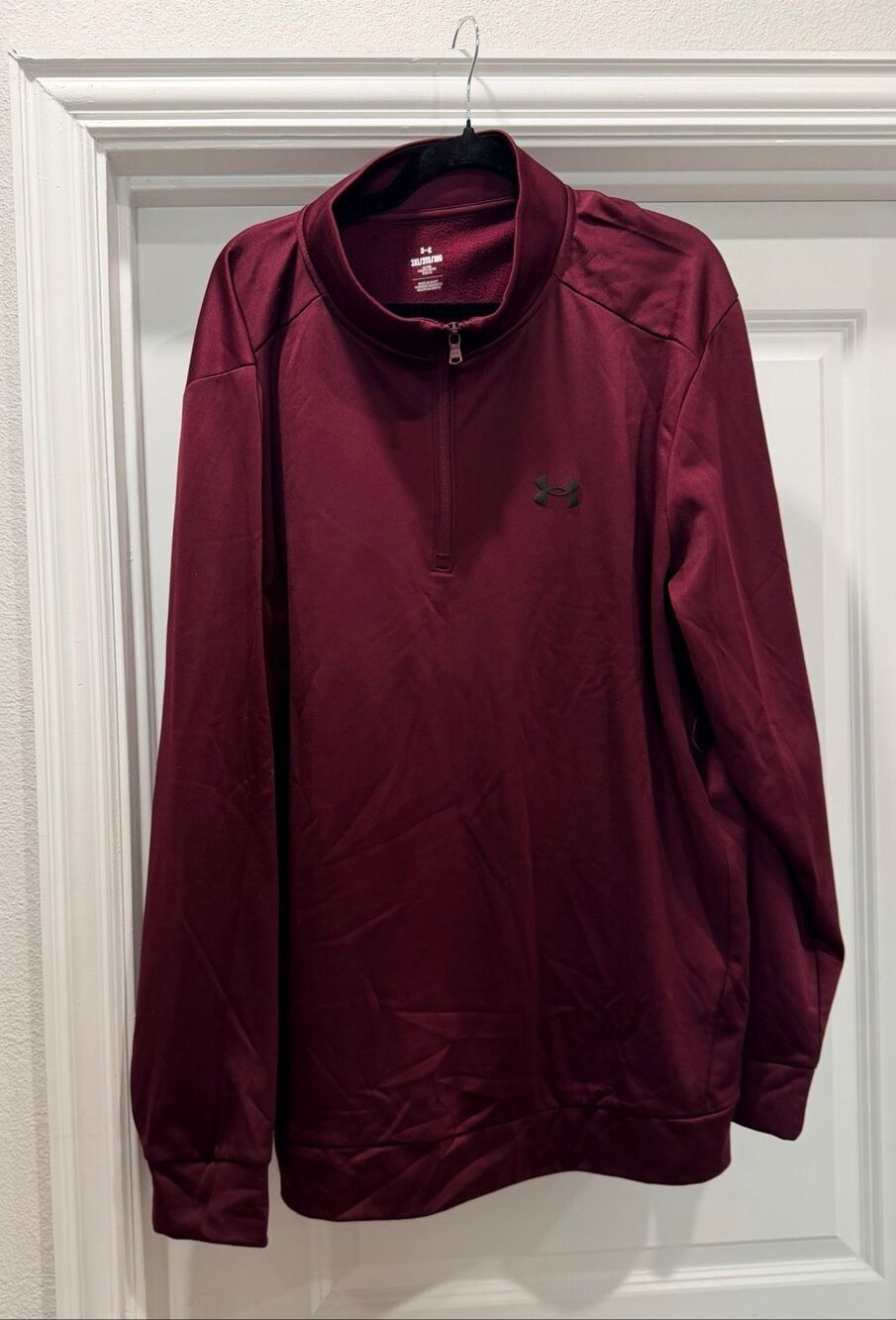Under Armour Men 1/4 Zip Pullover Fleece Jacket Size 3XL Maroon Athletic Top